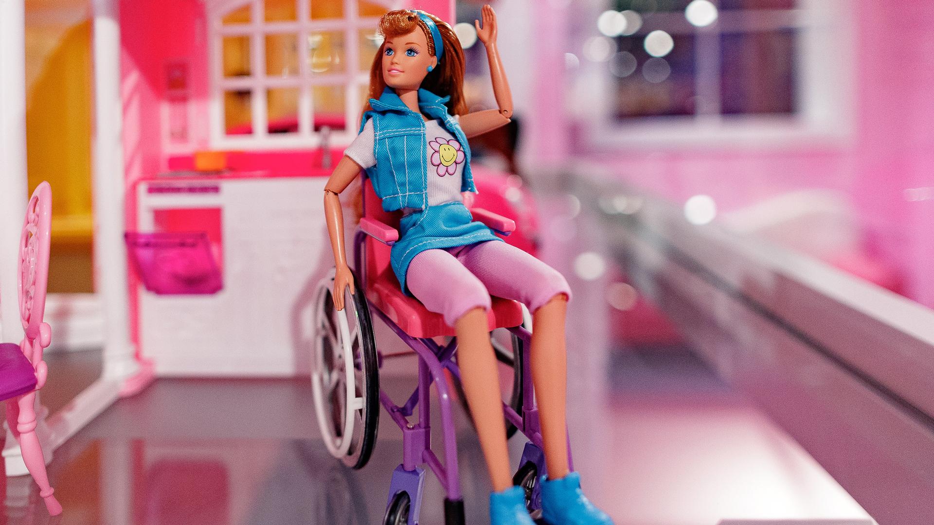  A 'Becky' barbie doll on display at an exhibition in Madrid, Spain.