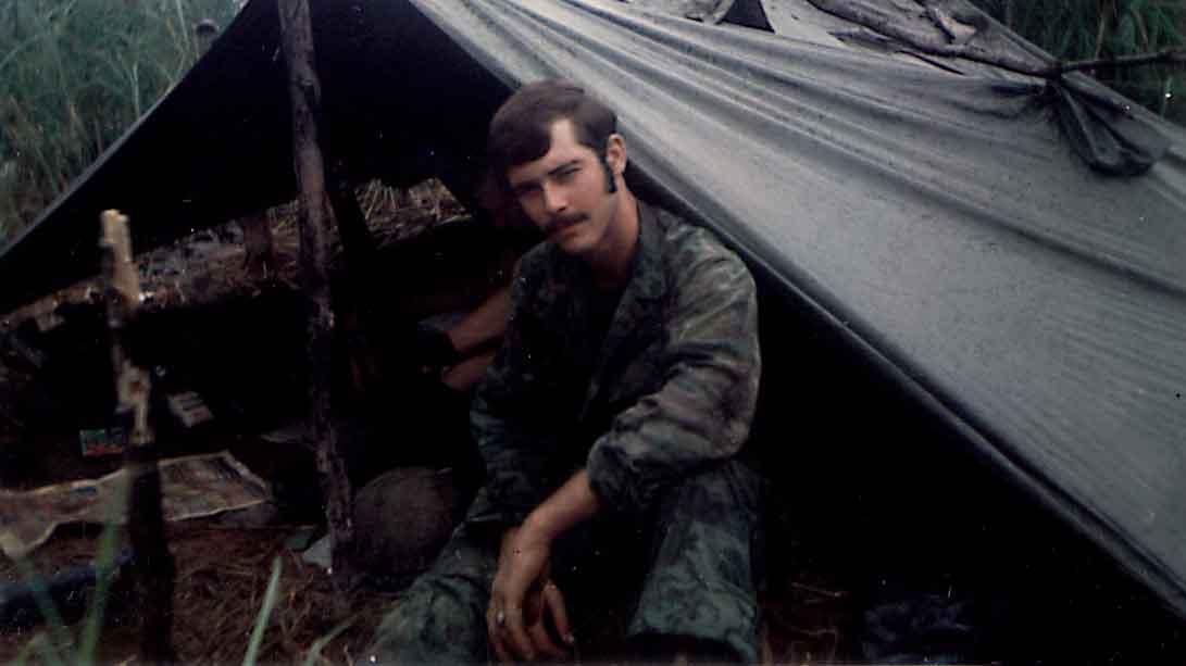 Bill Ervin at the DMZ area during the Vietnam war in 1969.