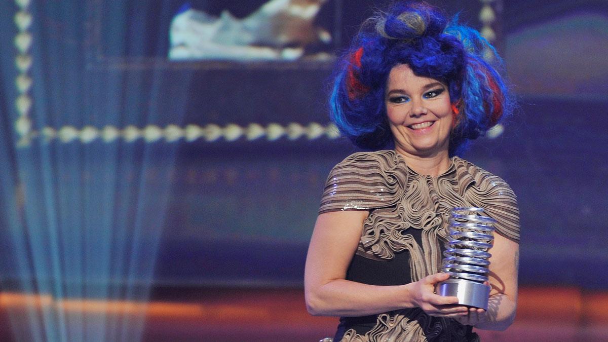 The joys of an Icelandic keyboard? The Viking tales and the musician Bjork, here accepting her artist of the year award at the Webby Awards in New York in 2012.