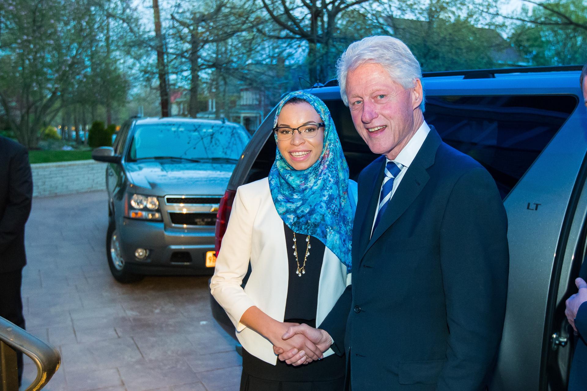 Blair Imani and Bill Clinton