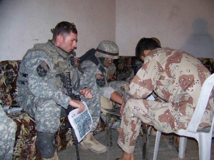 Blake Hall (left) in Iraq 2006/7