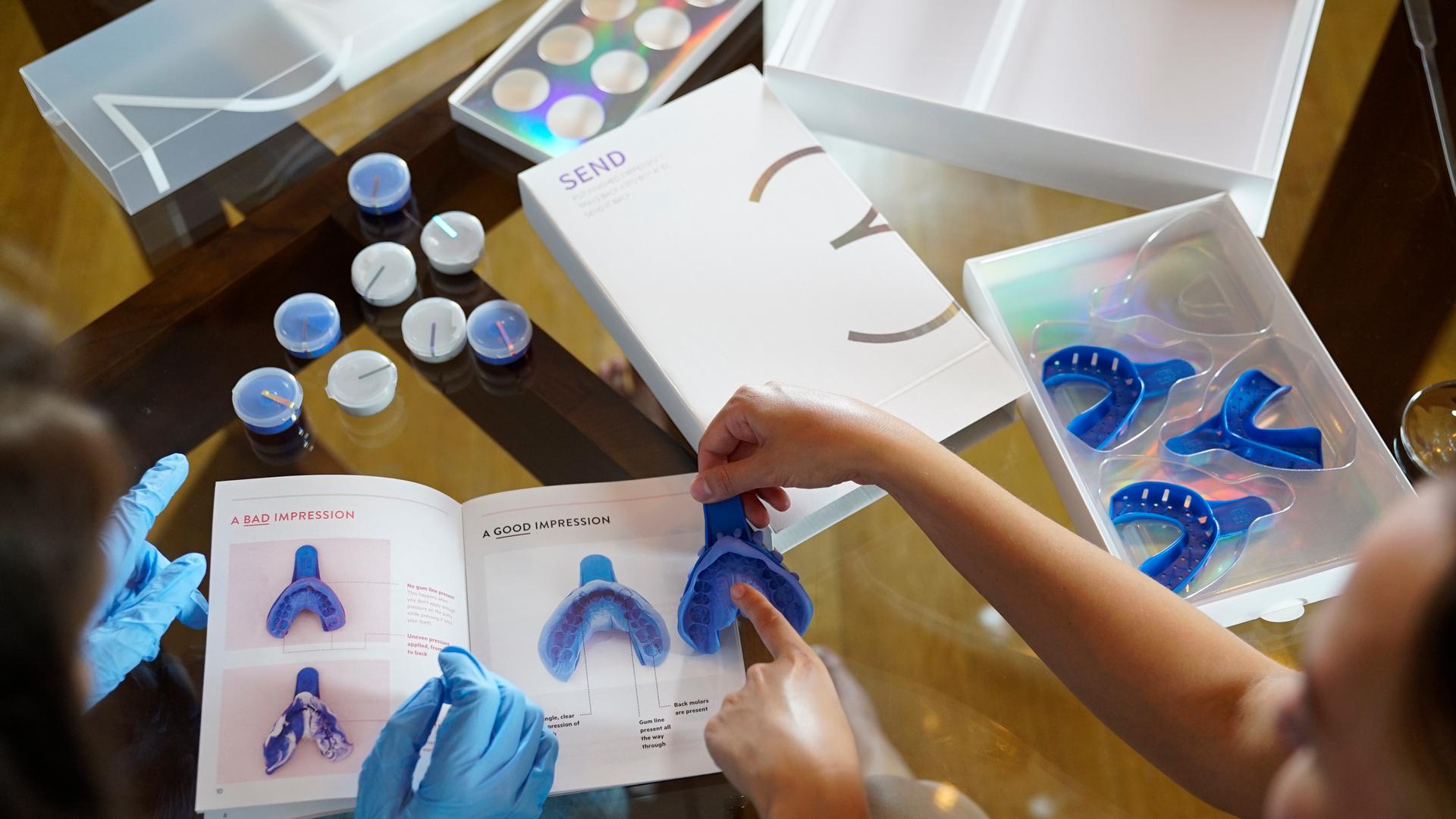 Candid Co. sends customers a kit to take impressions of their teeth from home. An orthodontist then remotely comes up with a treatment plan. 