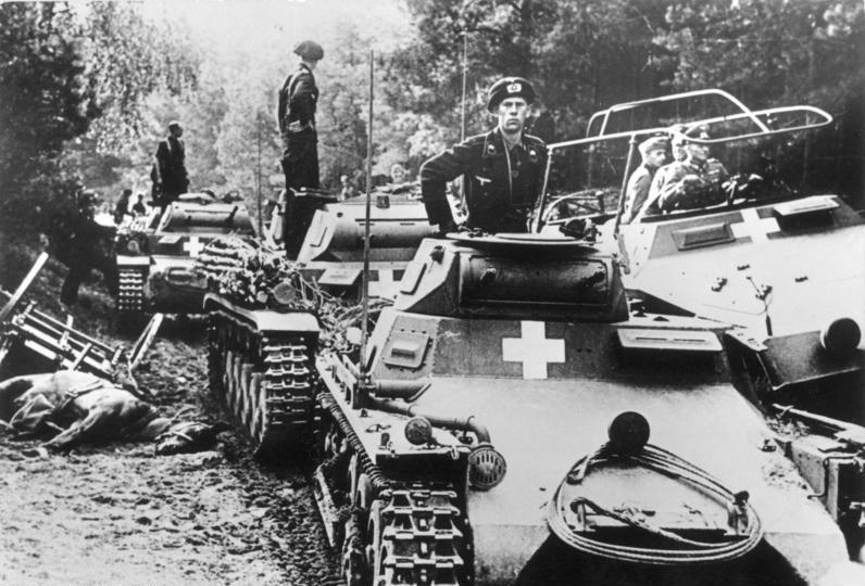 German tanks in Poland, just days after Clare Hollingworth spotted them massing across the border