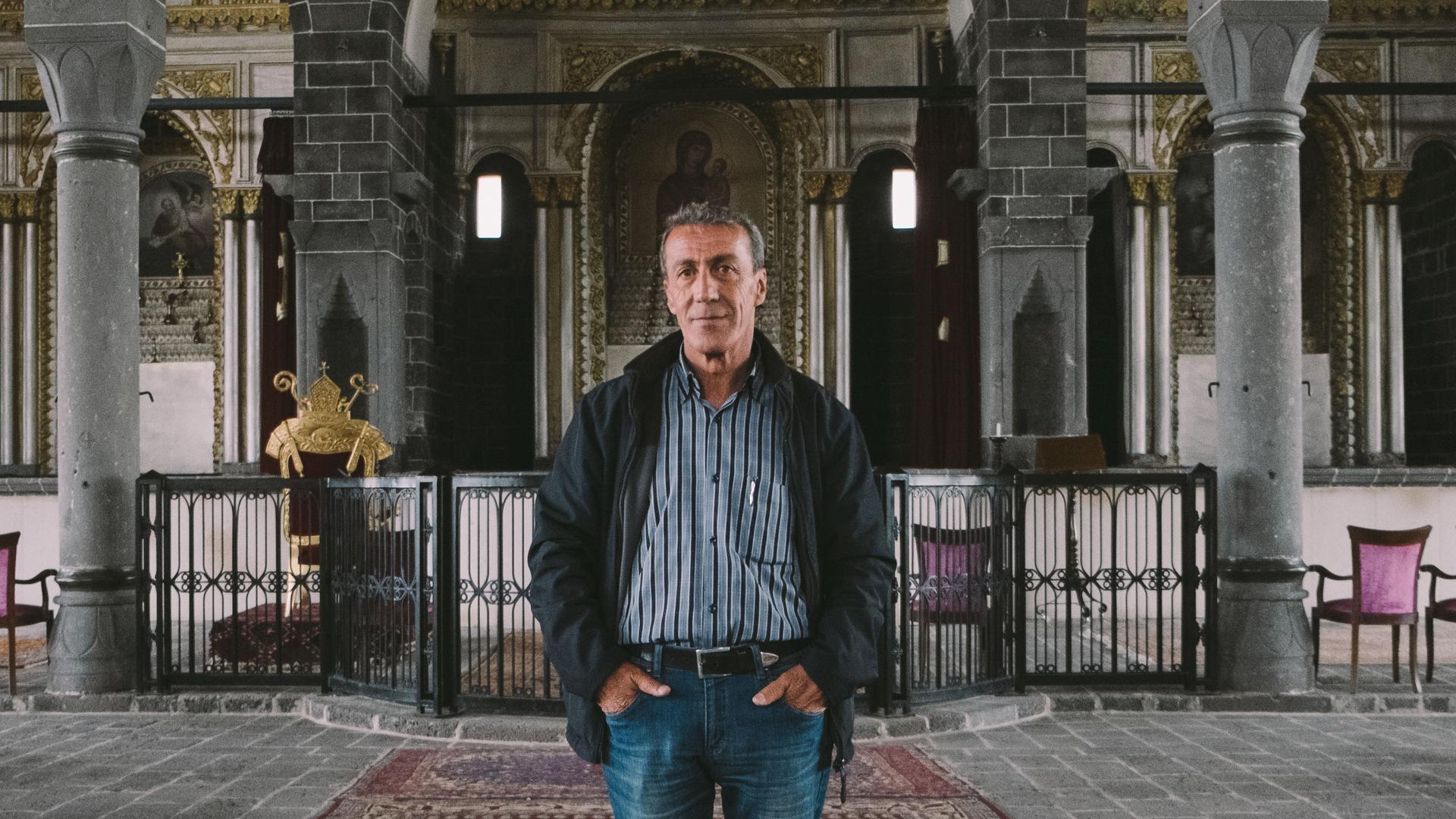 Armen Demircian says he's found a home at this recently restored Armenian Church in Diyarbakir, Turkey — though he's not a Christian.
