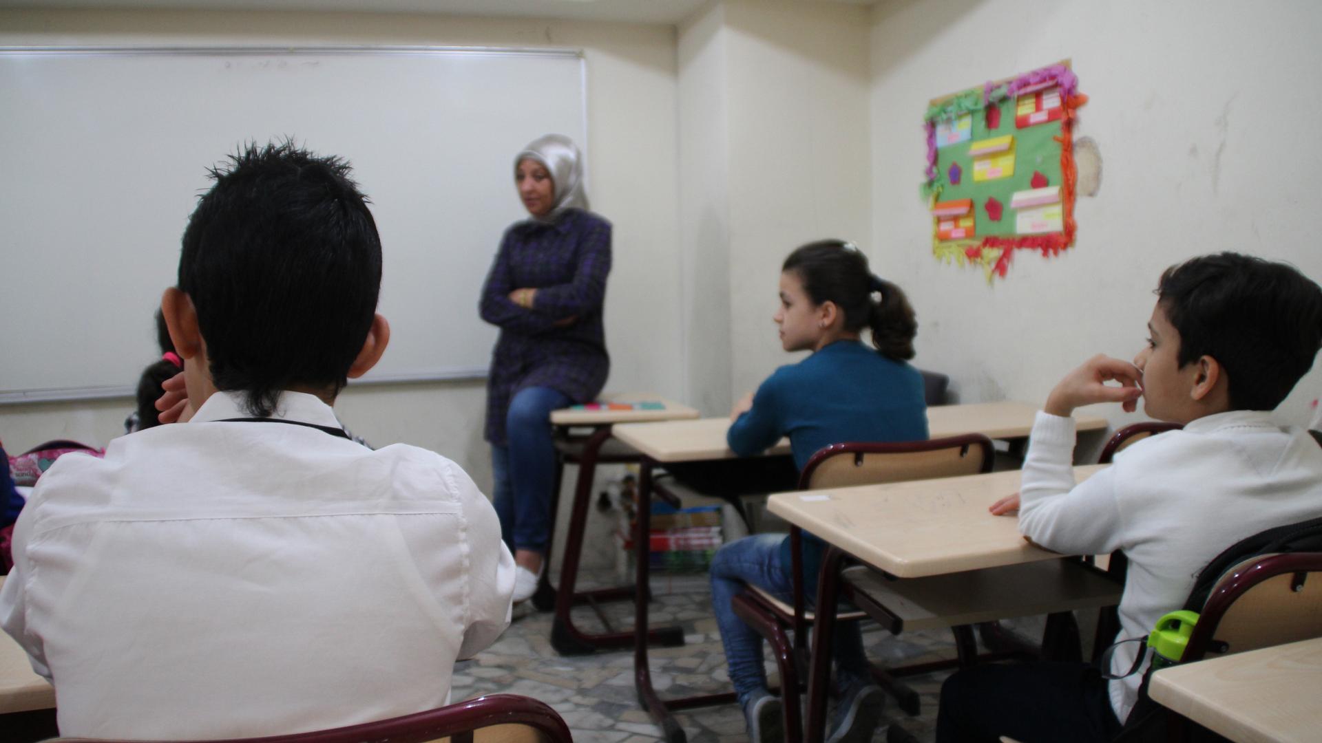 A Syrian class in Istanbul. Many of the students hadn't attending school for years.