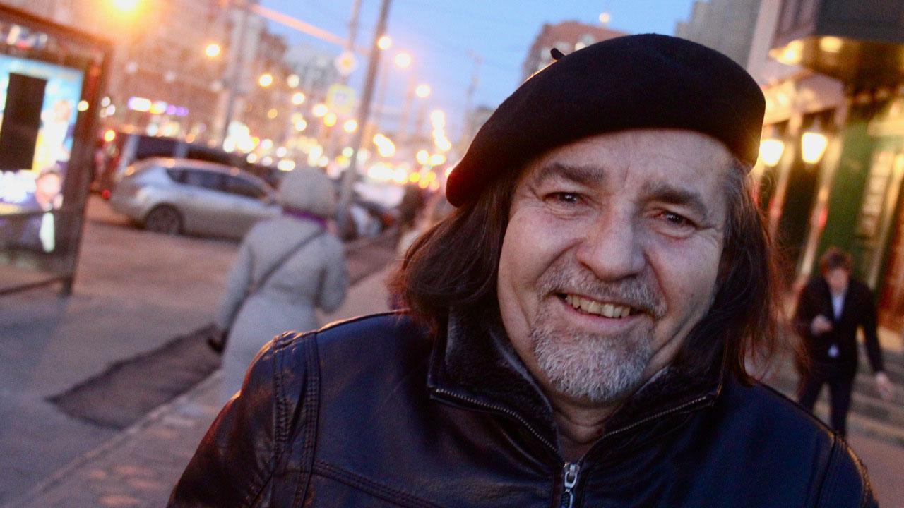Omar Hernandez in downtown Moscow. He says problems that came from speaking his mind too freely in Cuba led him to leave in the early 90s. Now he's lives in Russia.