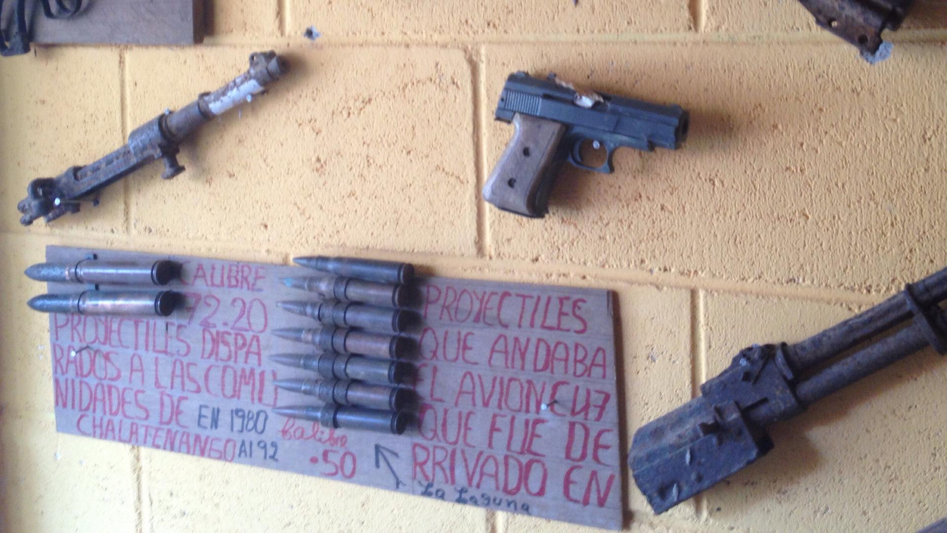 The town of Las Vueltas has almost no murders, but it does have a museum collection of guns and AK-47s that date back to El Salvador's civil war.