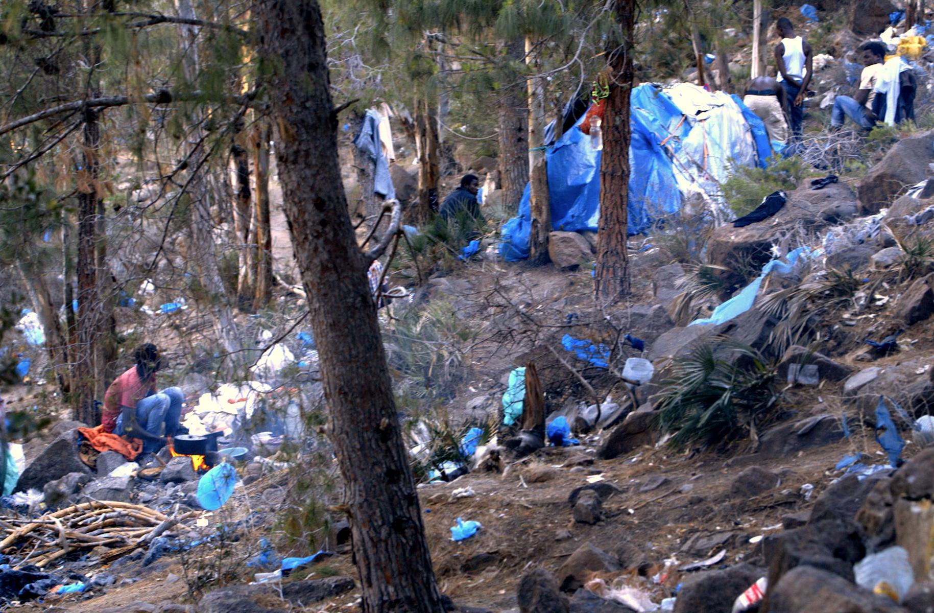 Moroccan migrant camp