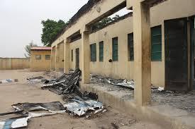 What's left of the state boarding school in Chibok, a remote town in northeast Nigeria Borno State. On April 14, Boko Haram militants raided the school on April 14th in search of food. They found the girls and kidnapped them. More than 200 are still missi