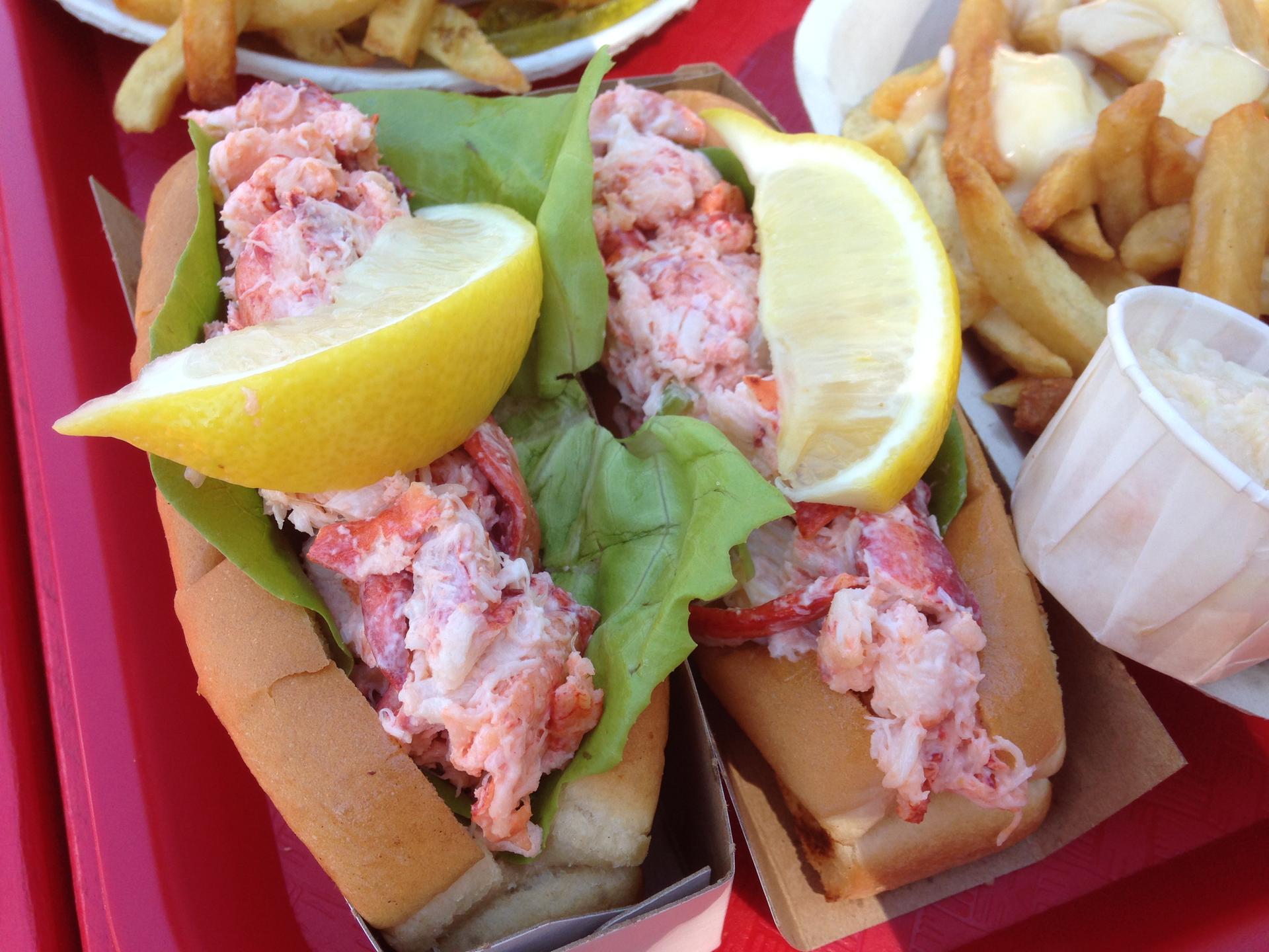 The lobster rolls at The Clam Digger, a restaurant in New Brunswick, Canada