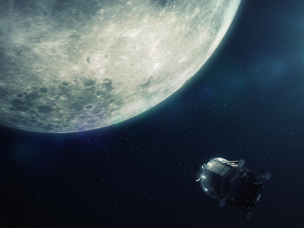 An artist's rendering of the Lunar Mission One probe.