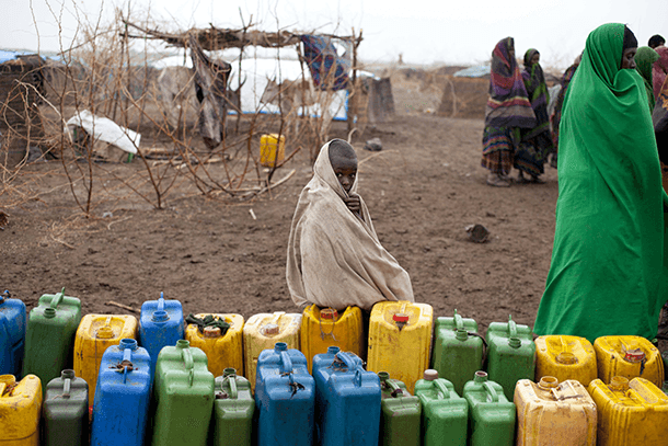 Ethiopian drought/water jugs