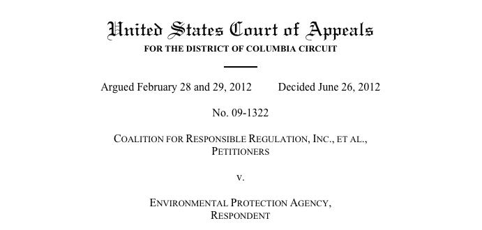 EPA Court Case in 2012