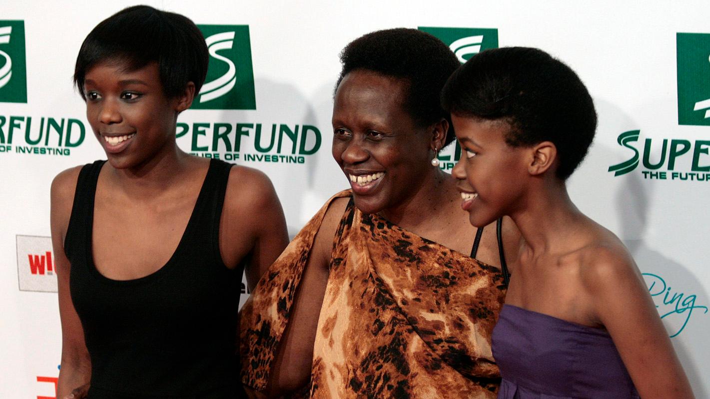 Esther Mujawayo and her daughters Amelia and Amanda. 