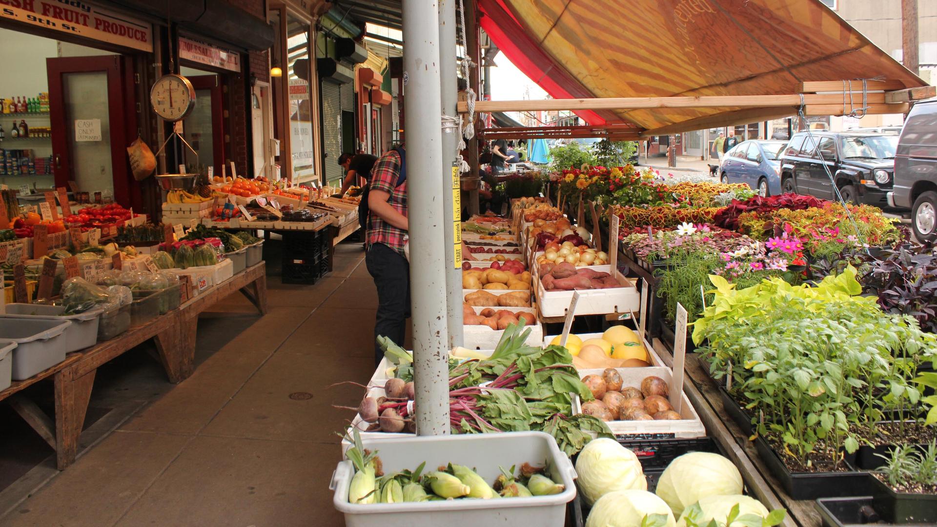 The Italian Market in South Philadelphia.
