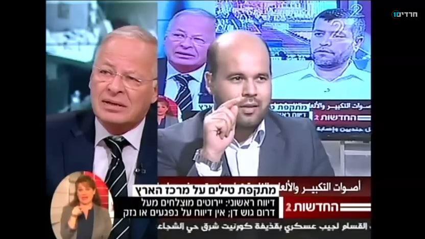 The "psychedelic fun-house mirror" of Israeli TV showing Hamas TV showing Israeli TV.