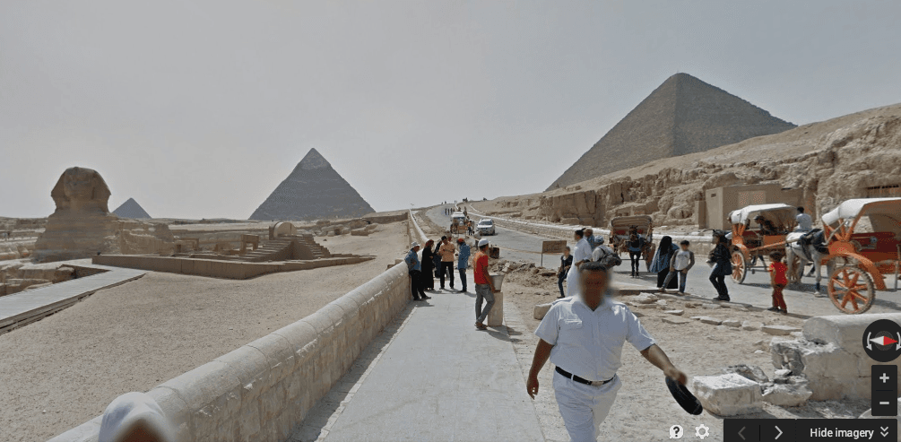 Google Streetview of Egyptian pyramids
