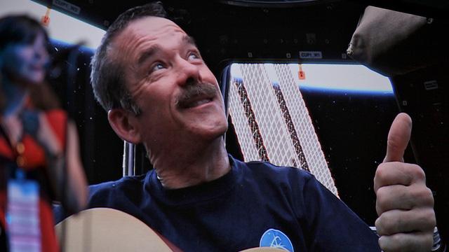 Chris Hadfield playing in space.