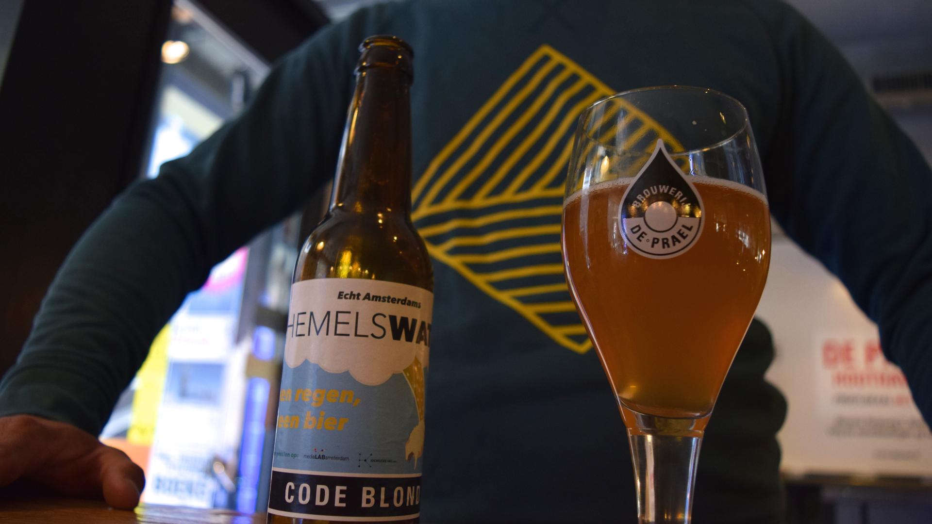 From the rooftop to the bottle: Joris Hoebe's Hemelswater beer (“Heaven’s water”) is part of a citywide effort to control flooding in Amsterdam.