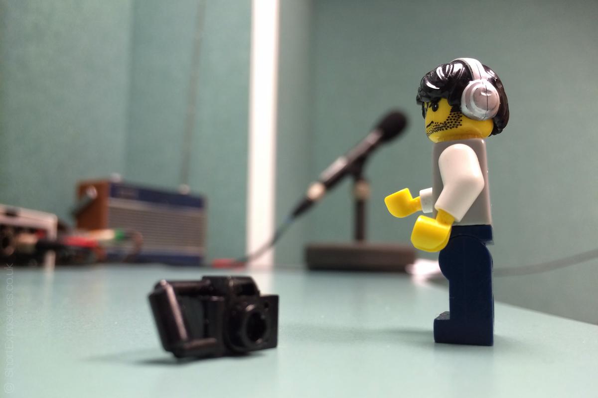 Andrew Whyte's minifigure photographer makes his debut on US public radio