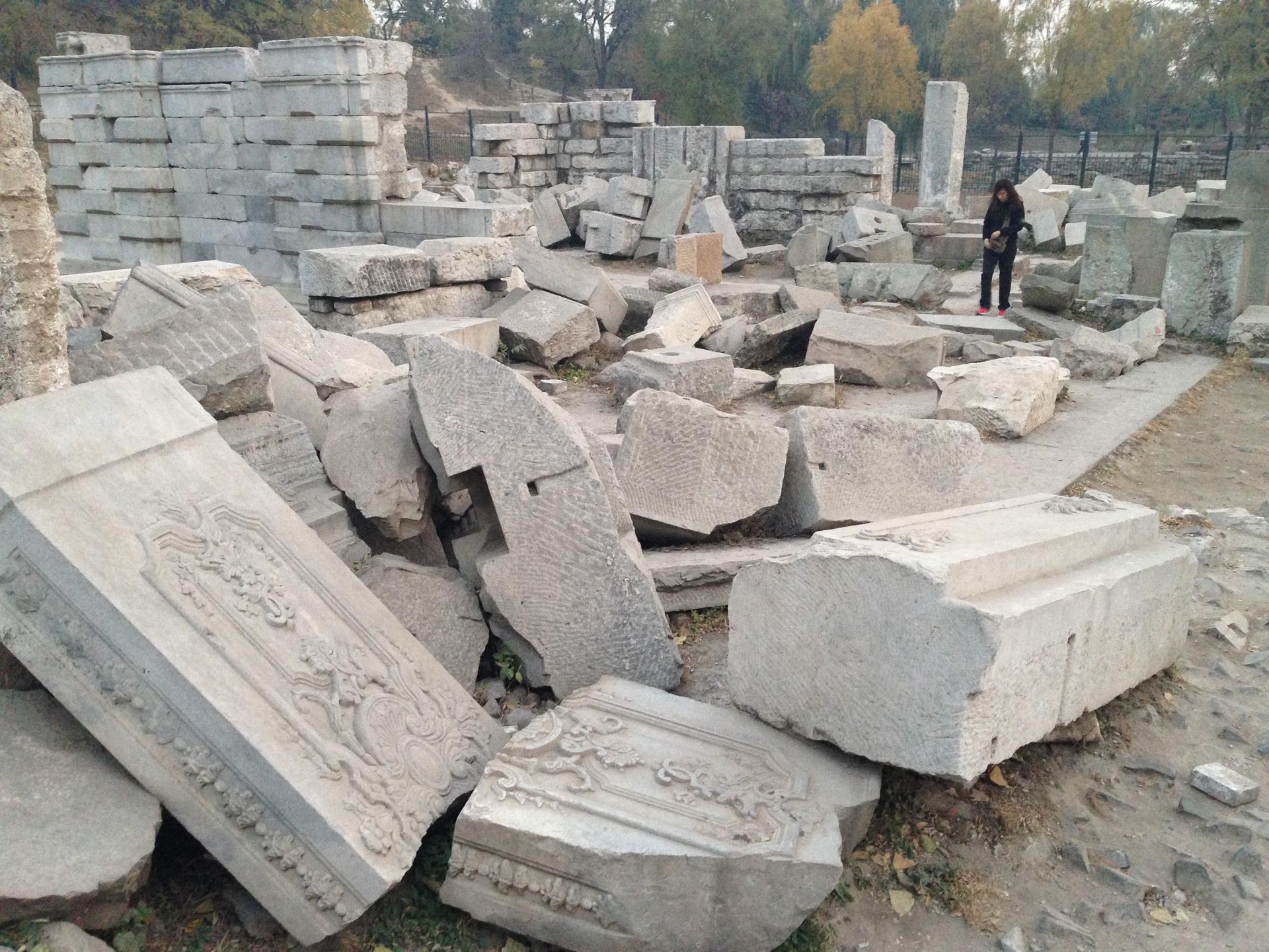 Some of the ruins at Yuanmingyuan in Beijing.