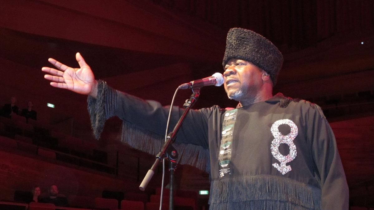 Papa Wemba on stage in Copenhagen, 2010.