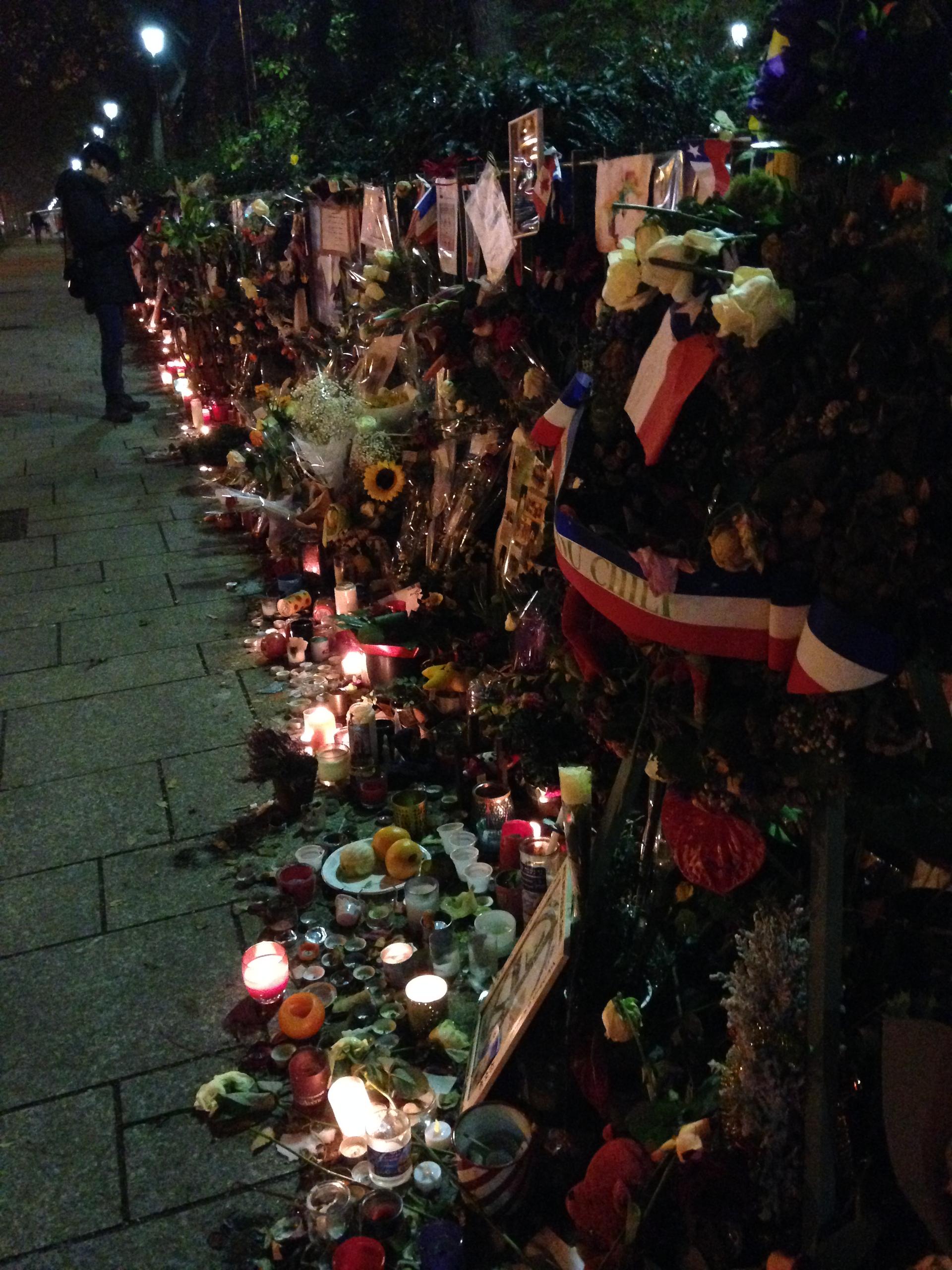 The scene outside the Bataclan in December 2015
