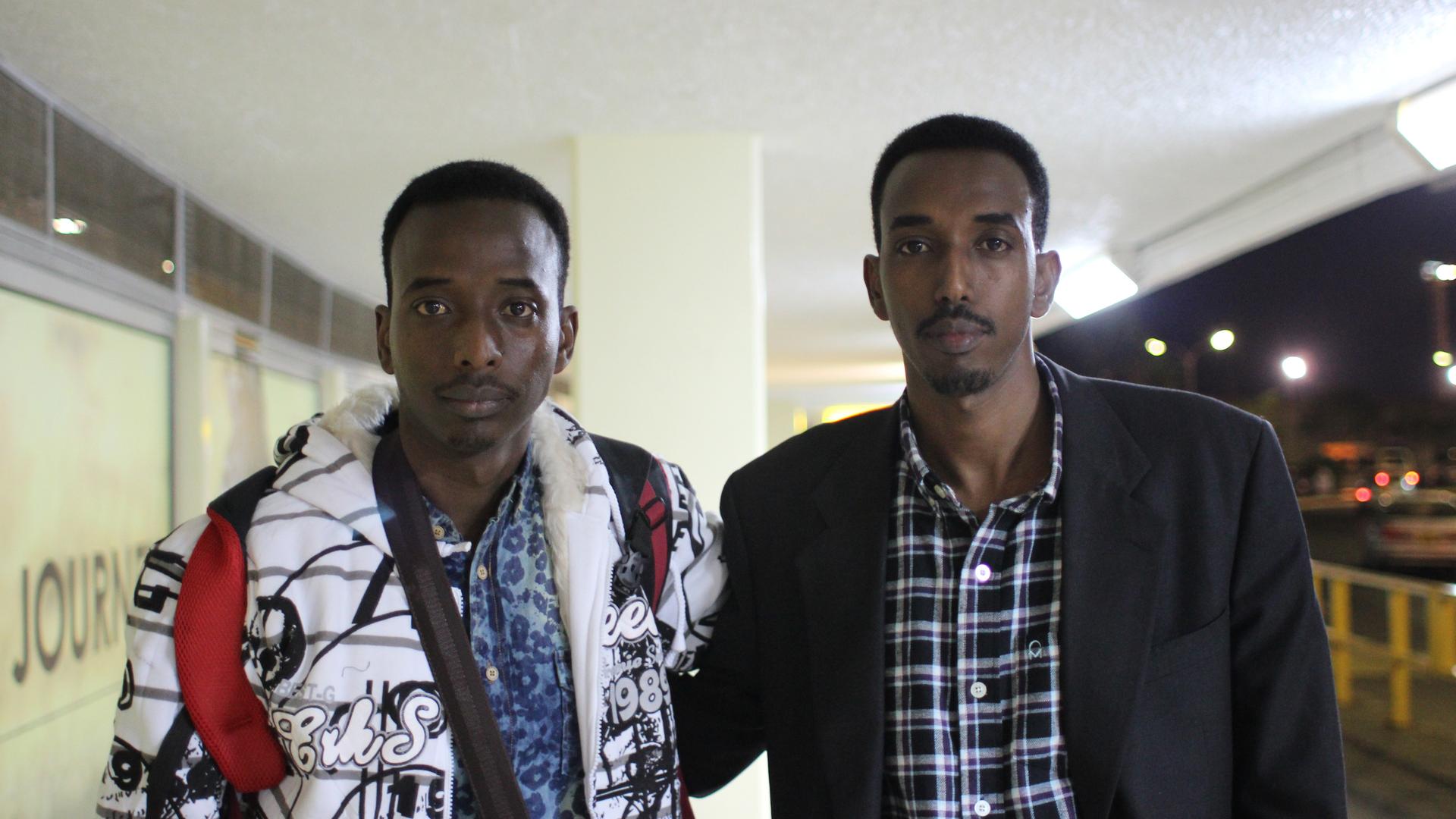 Abdi and Hassan bid farewell to each other at Nairobi Airport in August 2014. A few minutes later, Abdi boarded a flight to Boston. The brothers have not seen each other since. Hassan is still attempting to apply for refugee status in the US.