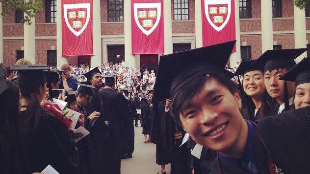 Joey Kim at his Harvard University graduation on May 28, 2015.