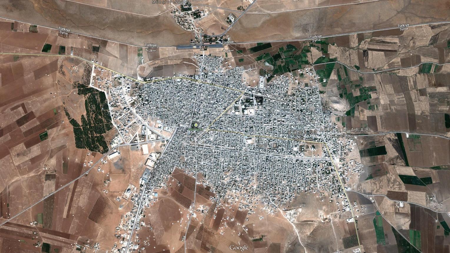 Kobane sits right on the border with Turkey
