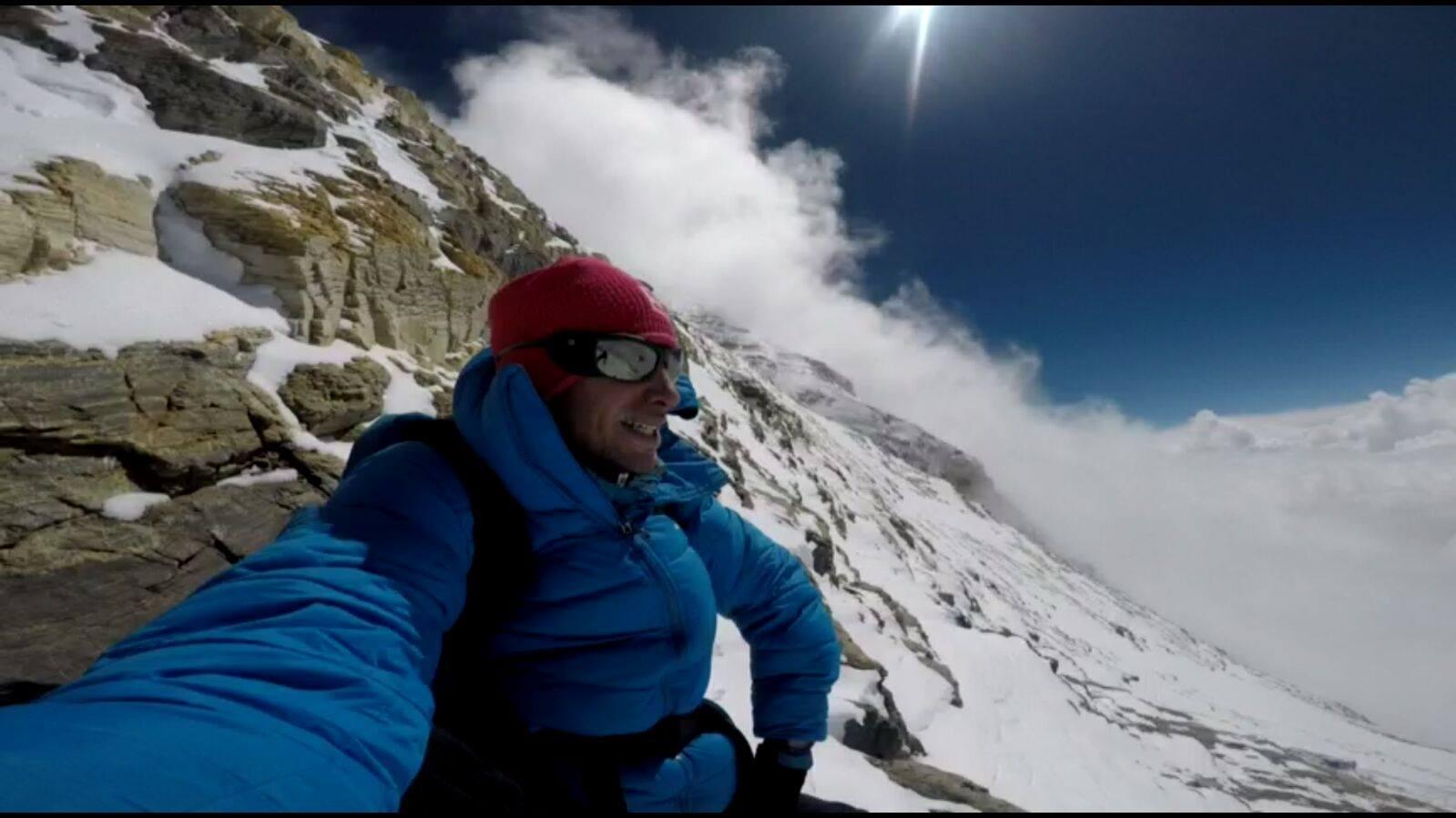 Kilian Jornet climbing Mount Everest