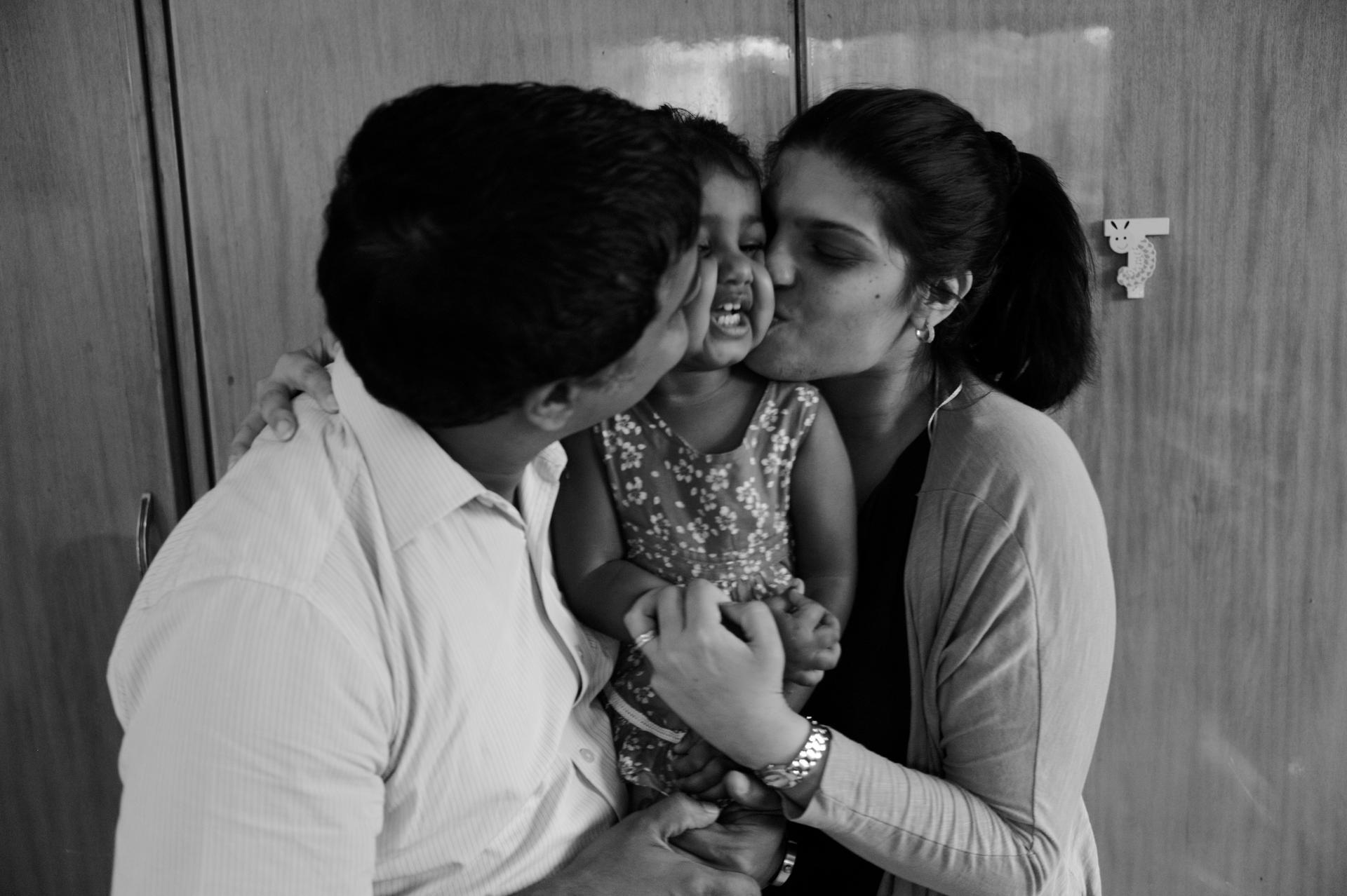 Ayesha and Marco D'Souza with their daughter Tenaya