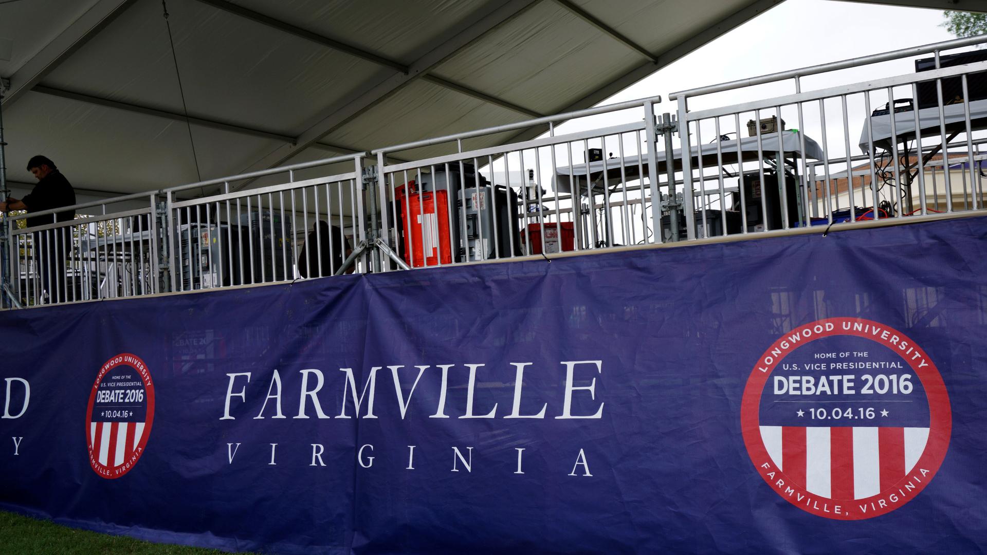 A photo of Farmville, Va. pre debate.