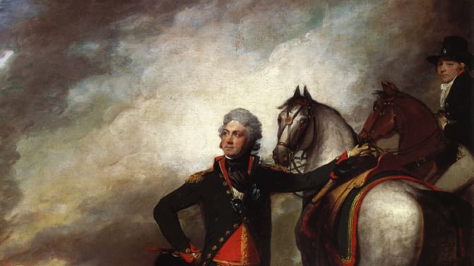 Louis-Marie, Vicomte de Noailles, in 1798. A portrait by Gilbert Stuart of Philadelphia.