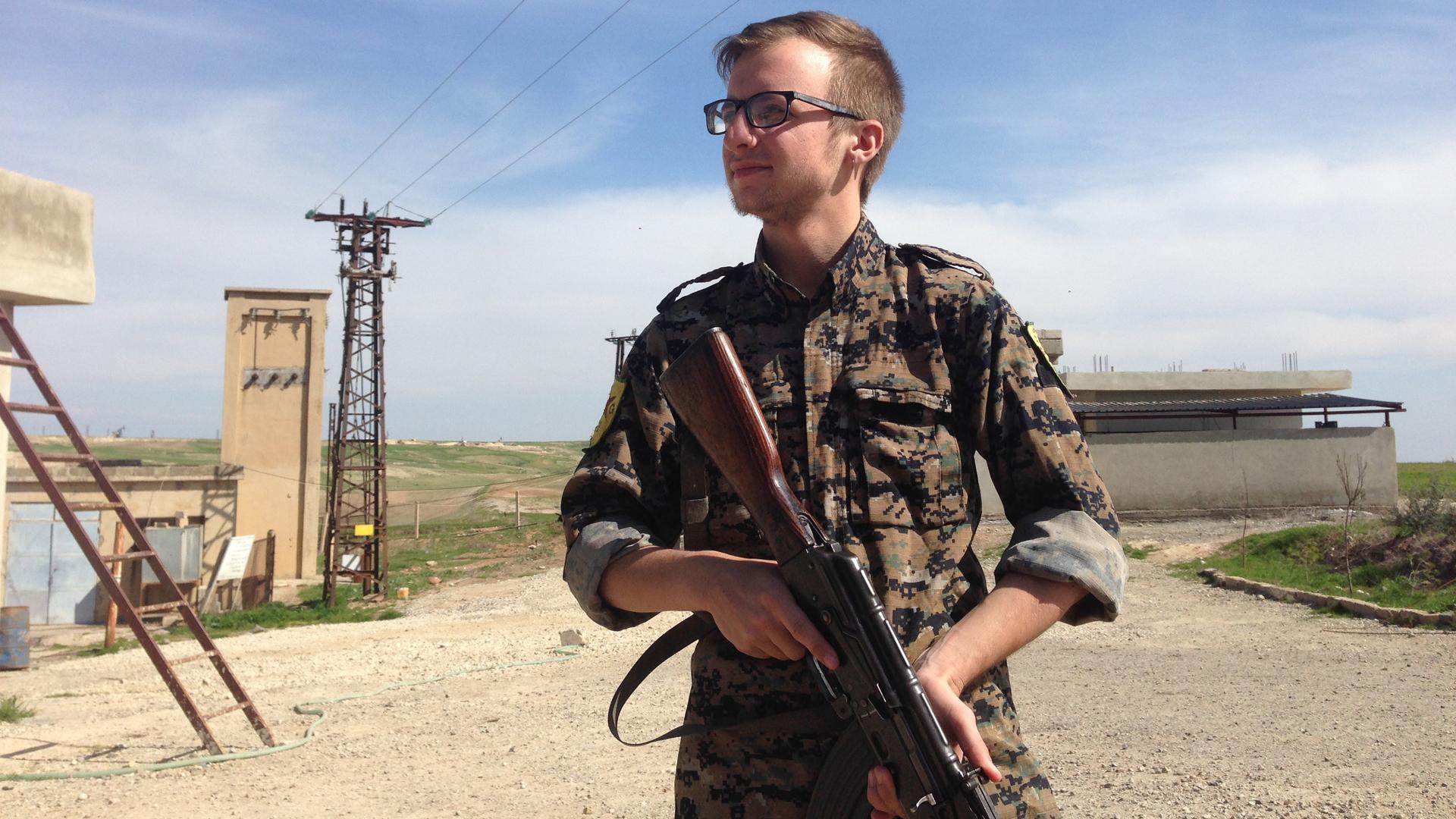 Lucas Chapman in Rojava, Syria.