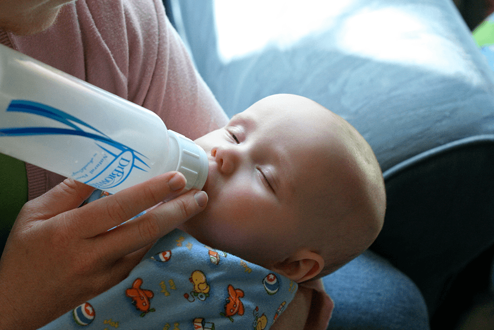 Baby with deadly bottle