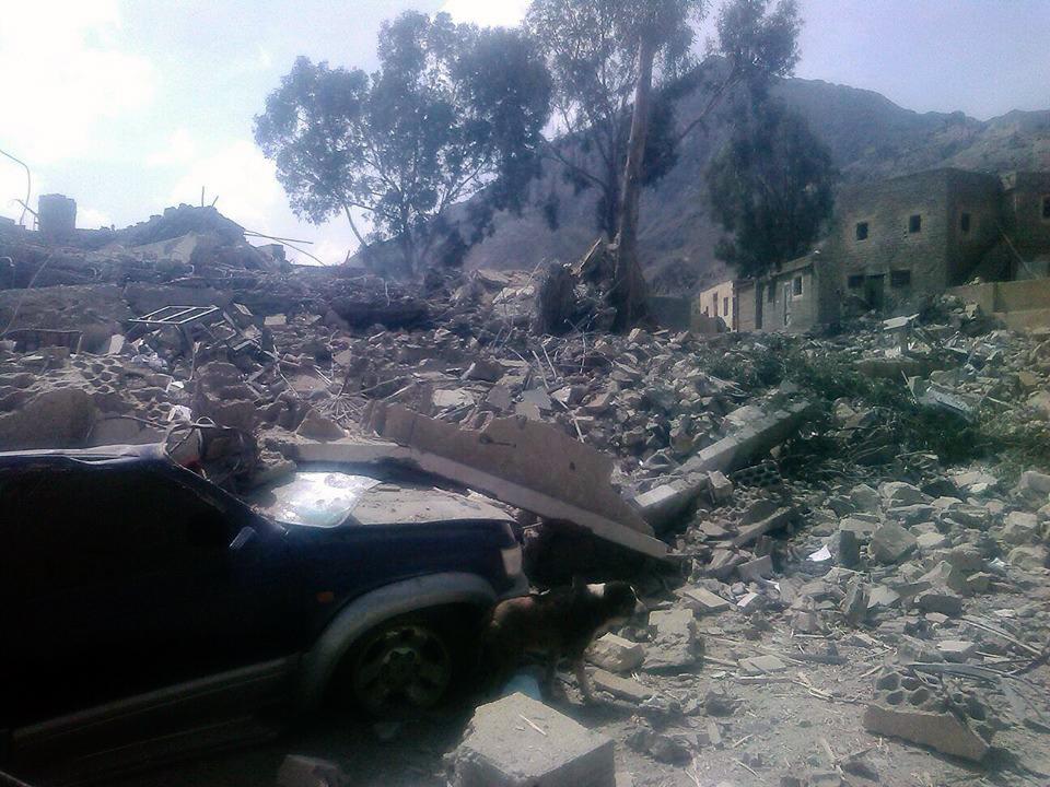 The remains of the Medecins Sans Frontieres hospital in Hayden, Yemen