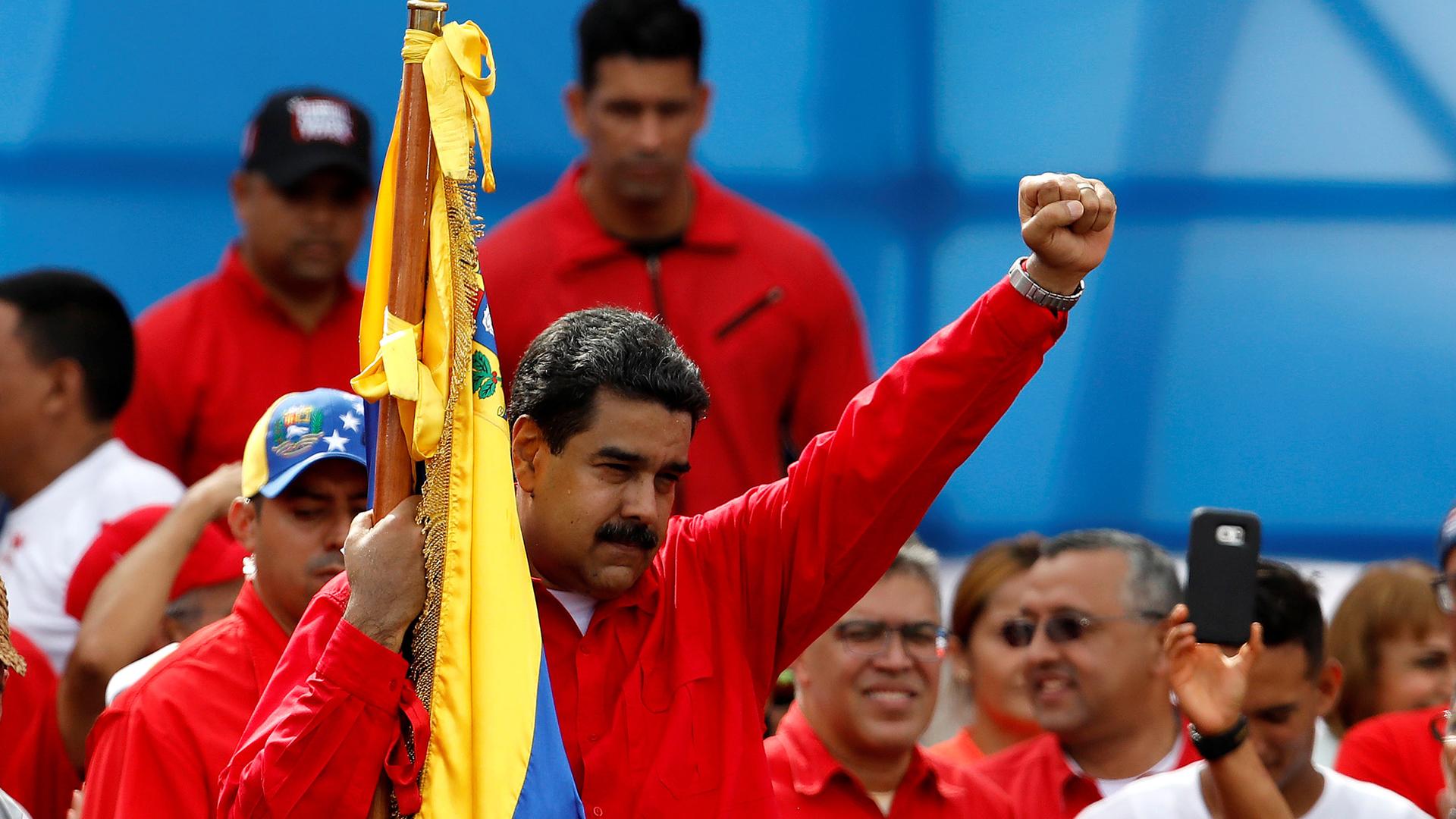 Venezuela's President Nicolás Maduro during the closing campaign ceremony for the Constituent Assembly election in Caracas, Venezuela, on July 27. 