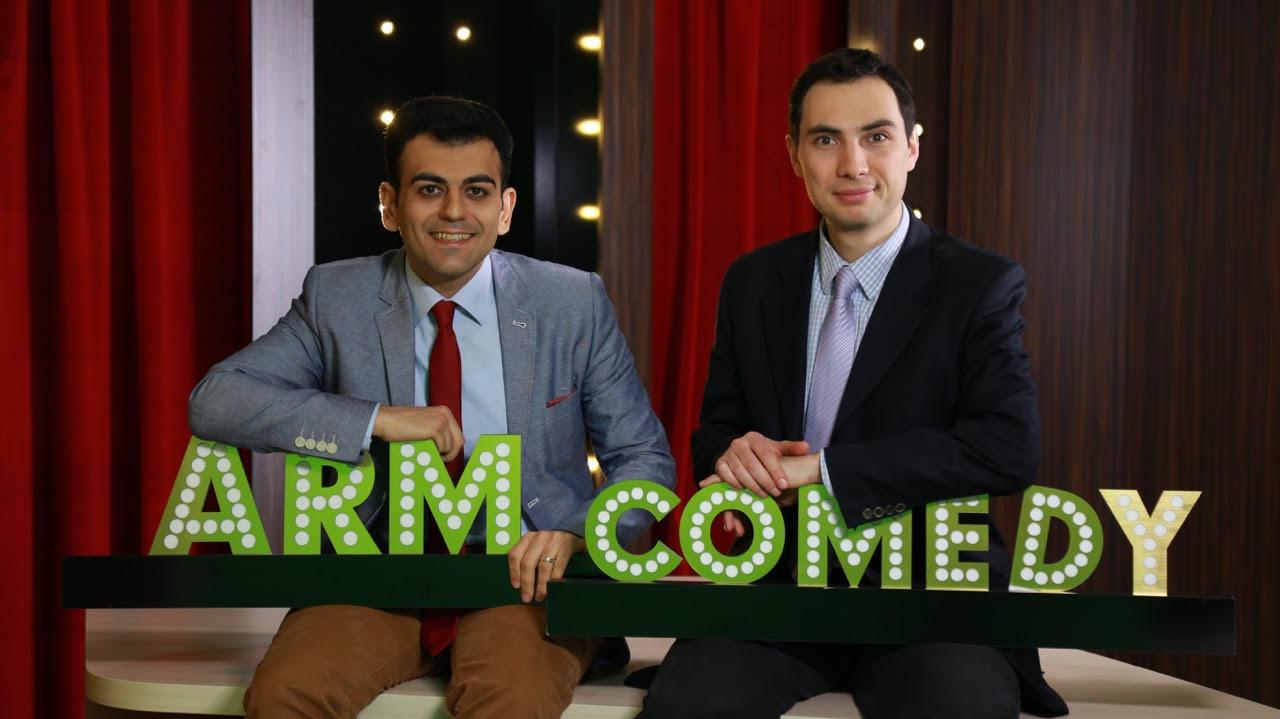photo of Narek Margaryan and Sergey Sargsyan of ArmComedy, Armenia's first satirical news program
