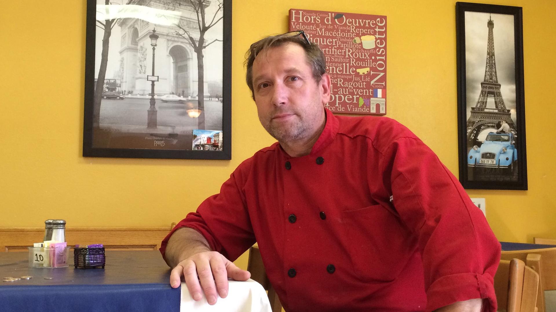 Chef Thierry Marceaux at his restaurant in Las Cruces, New Mexico