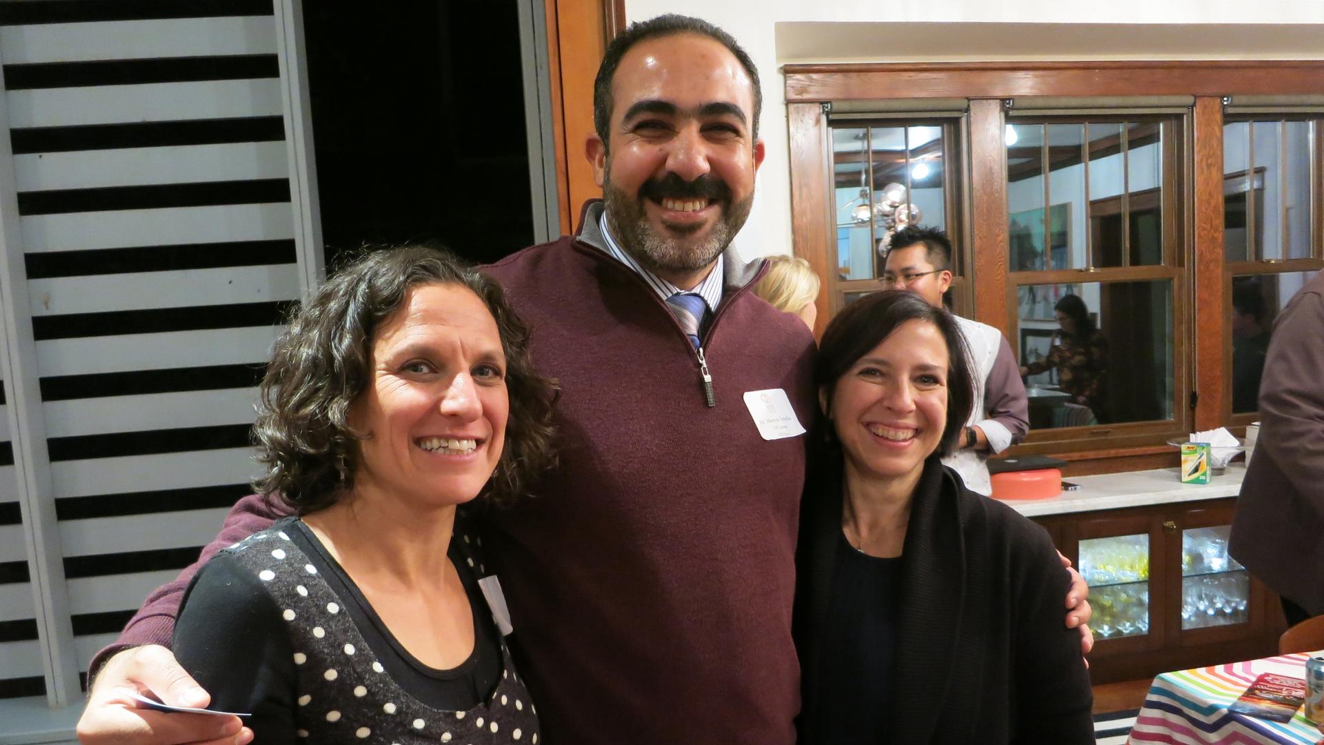 Iraqi-trained physician Marwan Sweedan and the co-founders of Global Talent Idaho, Tara Wolfson (left) and Lisa Cooper.