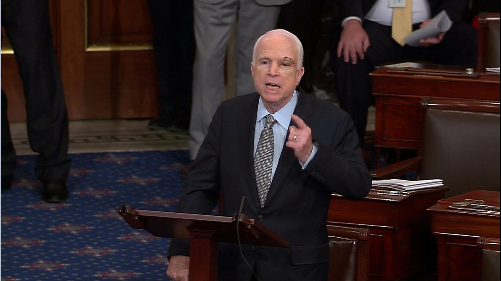 John McCain on Senate floor