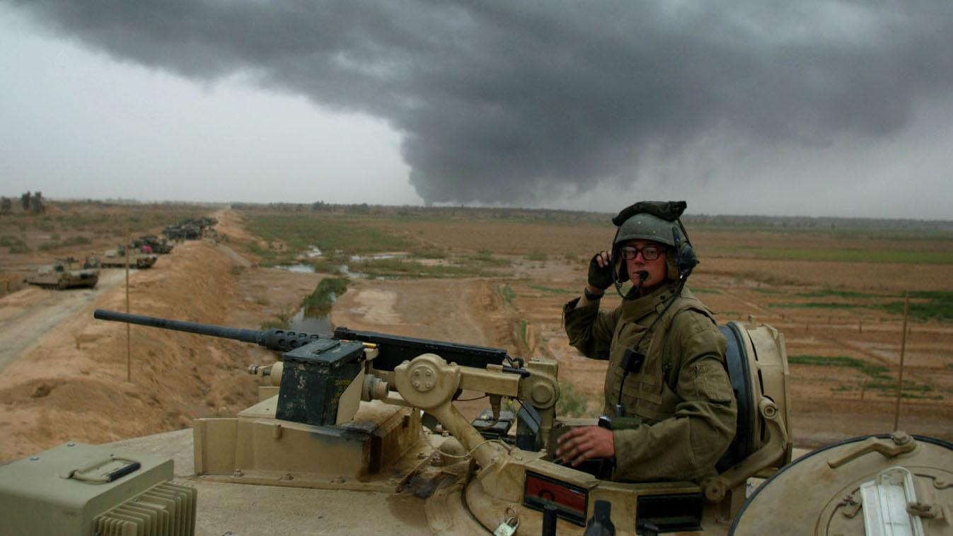 1st Lt. Tim McLaughlin serves in Iraq, near Baghdad in April 2003.