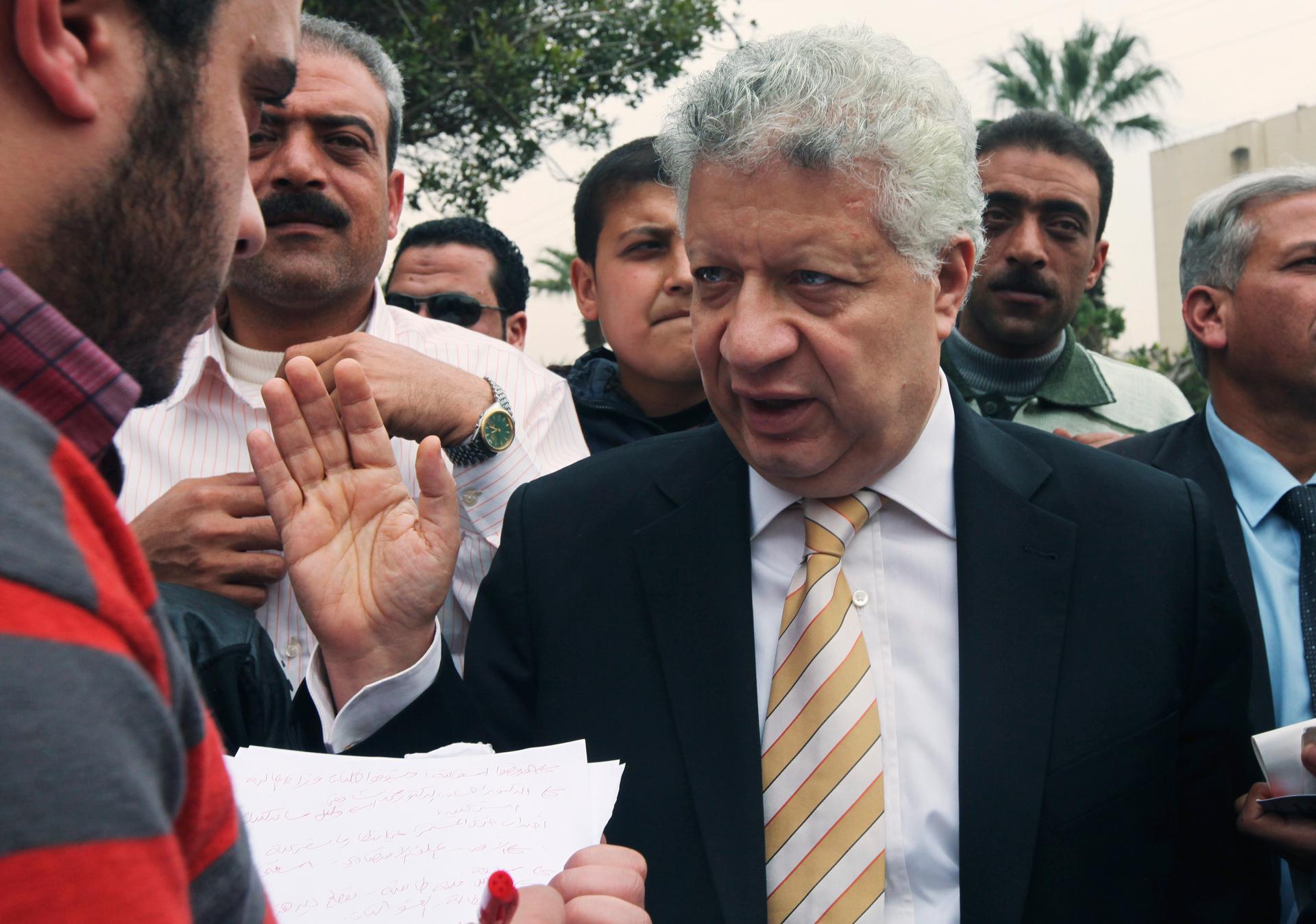 Mortada Mansour in 2012 after he announced his candidacy for Egyptian president.