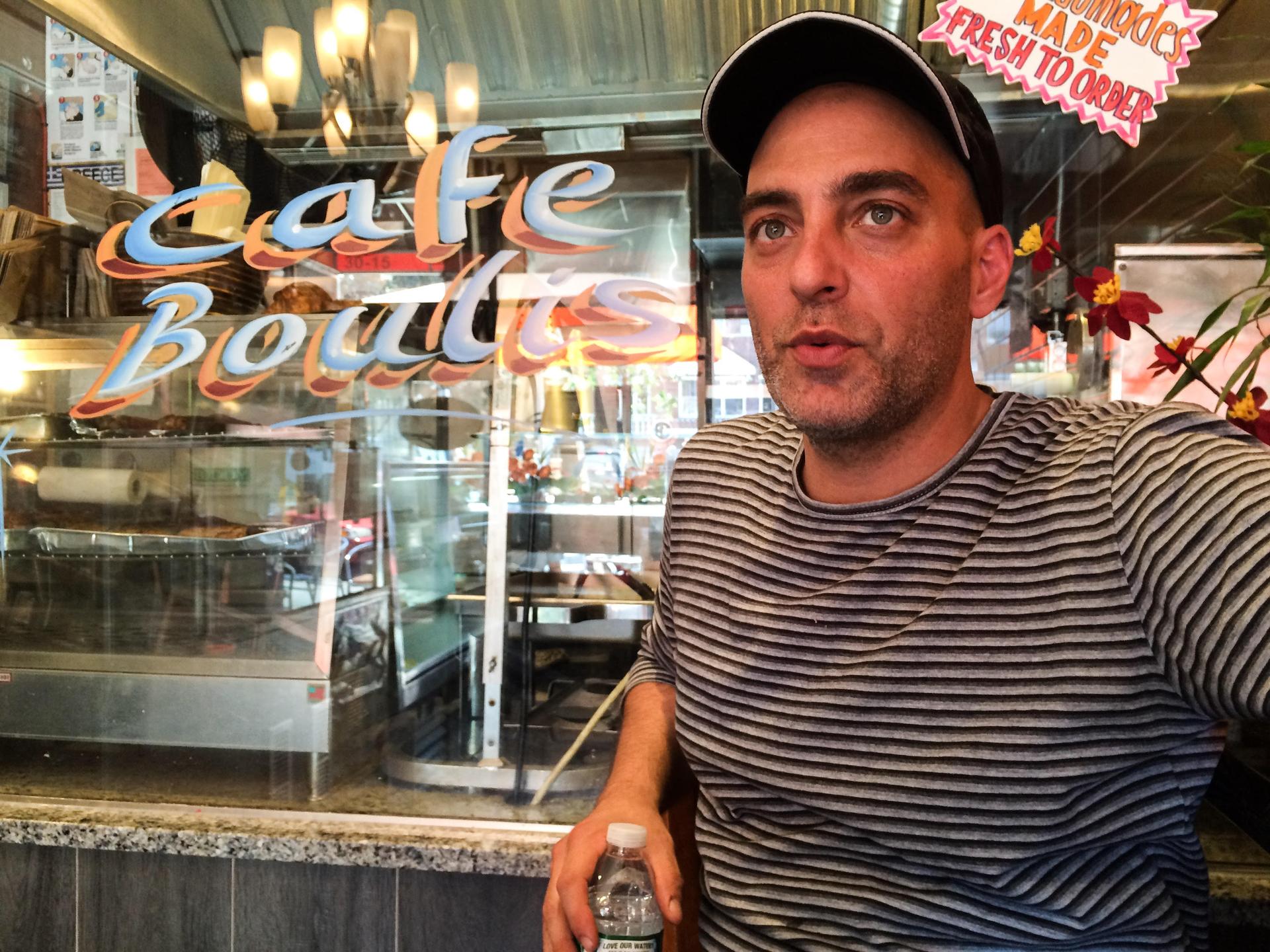 Neokls Melis, 40, took a job at Cafe Boulis just days after arriving from Greece. He left his auto parts company in hopes of earning enough money to bring his family to New York City.