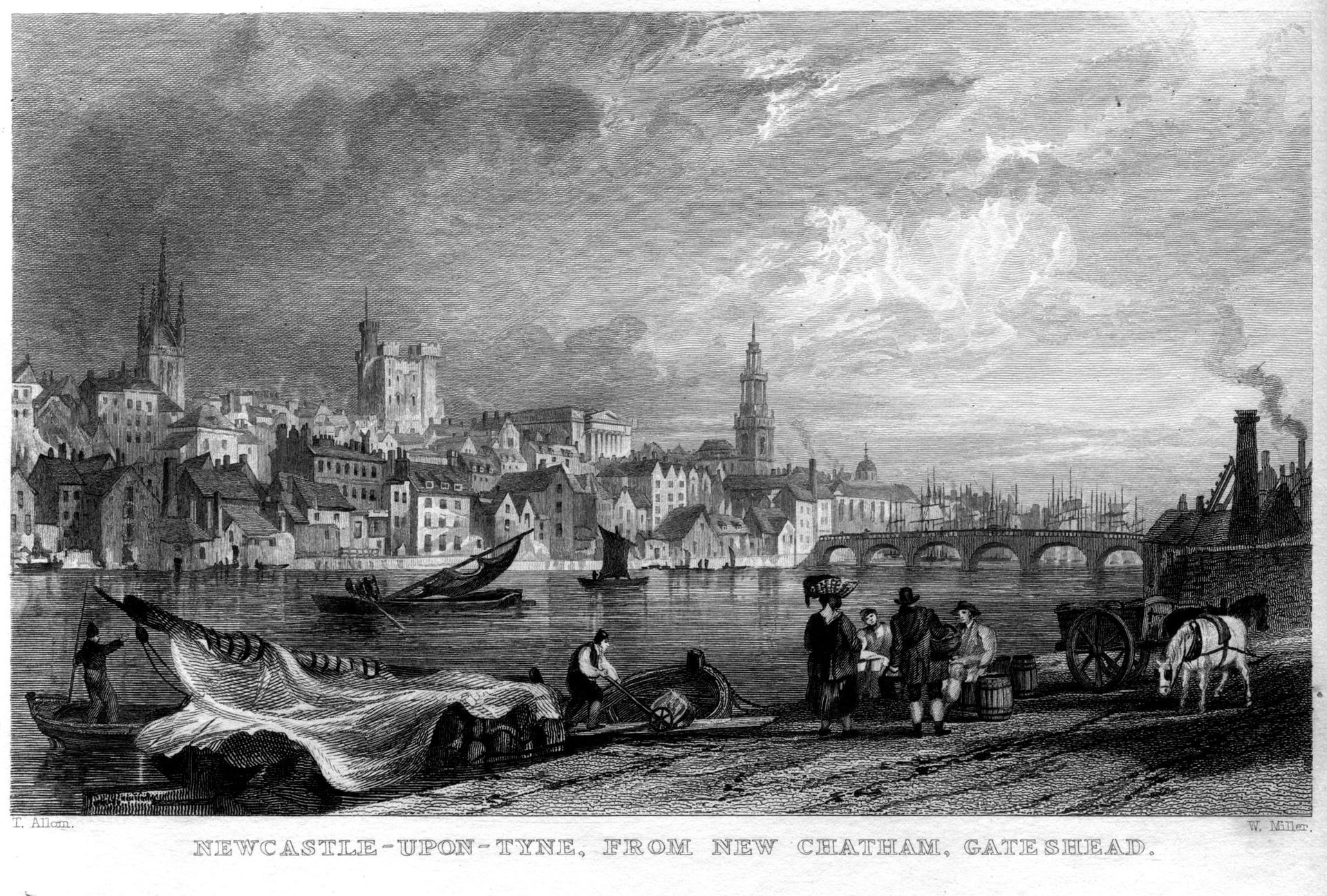 An engraving by William Miller of Newcastle in 1832