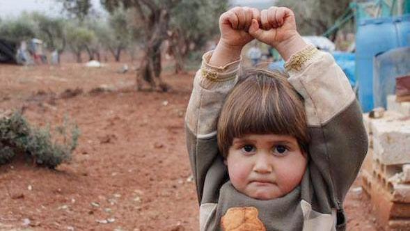 A young refugee at the Atmeh refugee camp in Syria.