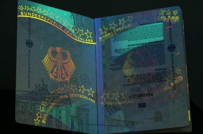 Germany's flashy new passport allows visa-free entry into 170 countries, new state-of-the-art security holograms to prevent counterfeiting, and art work visible only under ultraviolet light.