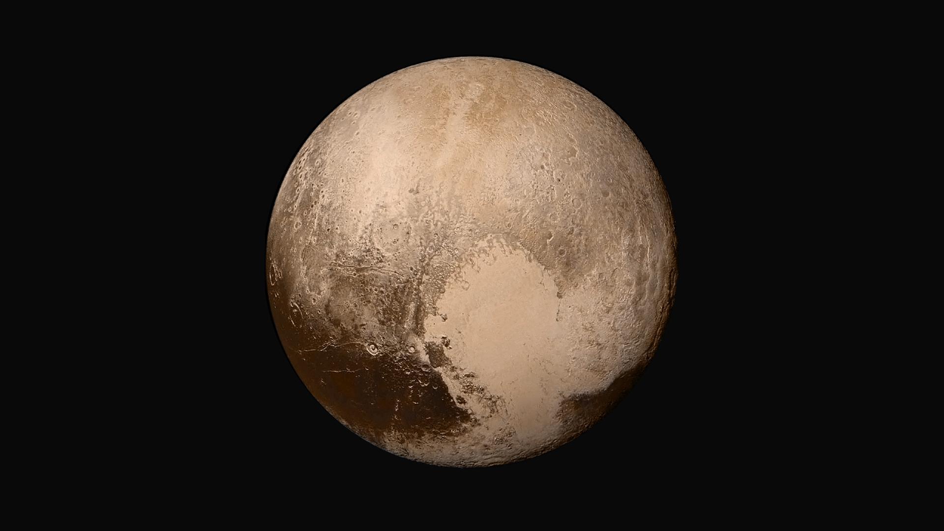 A true-color image of Pluto