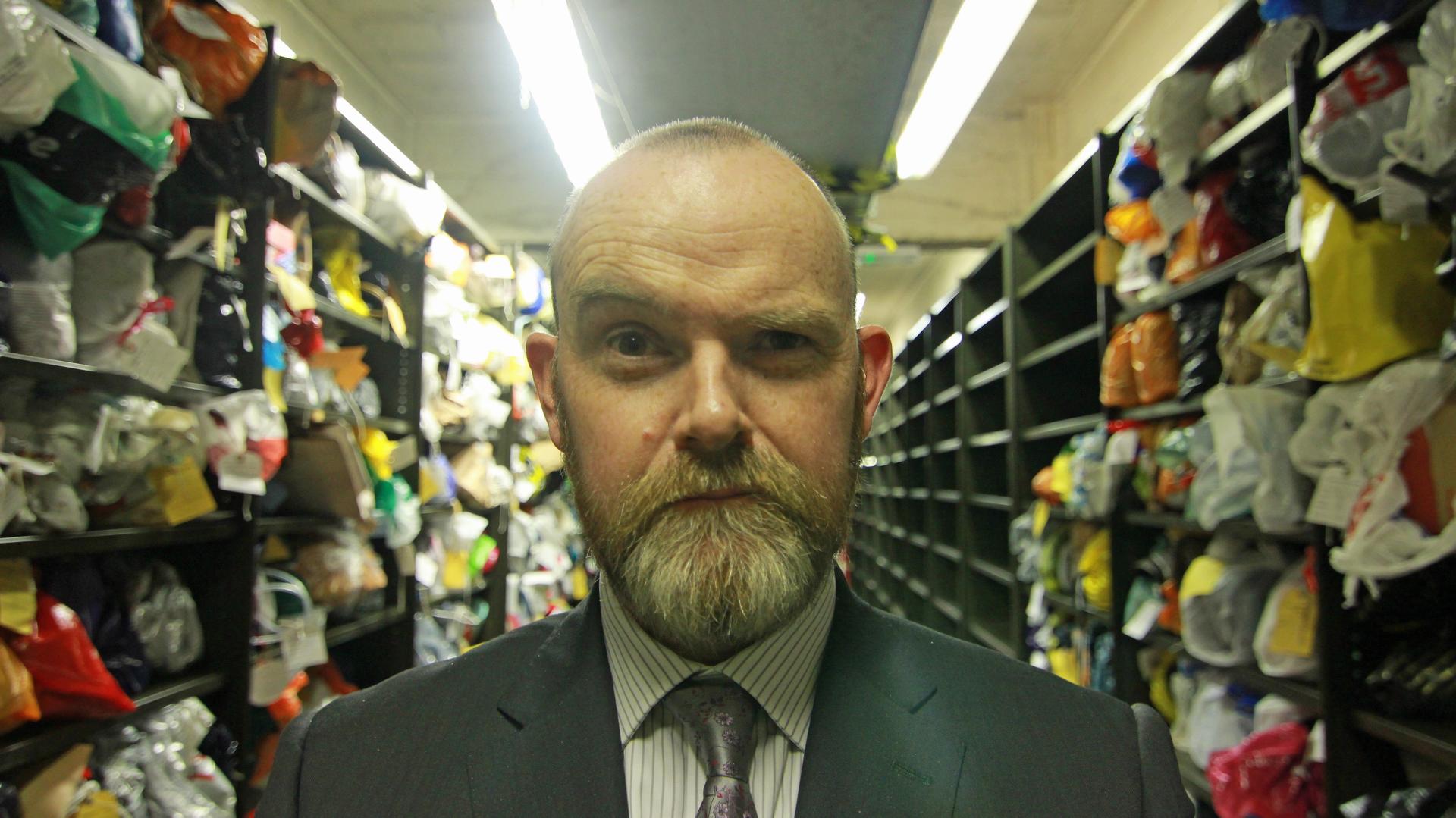 Paul Cowan is the Manager of Transport for London's Lost Property Office. His warehouse hold 300,000 lost objects ranging from prosthetic limbs to ipads